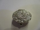 Sterling Silver Pill Box Oval Shape Small Gorgeous Design On Top 925 Silver