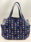 Handmade Tulip Bag Tote Bag With Side Pockets And Cat Illustration Pattern