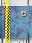 Abstract Steel Wall Art With Distressed Paint