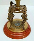 Antique 25  Globe World Map Earth Globes With Designer Lions Wooden Base Compass
