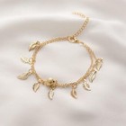 Women s Fashion Jewelry Gold Or Silver Double Leaf Anklet Foot Chain 