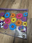 Vtg Y2k Lisa Frank 3 Ring Binder Pencil Case Pouch Zip Flowers Playful Kittens