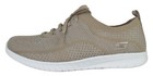 Skechers Shoe Memory Foam Women Wide Laceup Ultra Flex Salutations Sneaker Beige