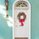 2 Pack Wreath Hanger For Front Door White  Long Metal Over The Door Hook For Chr