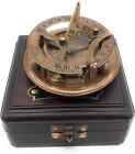 Antique Brass copper Sundial Boussole Handmade Compass Unique Gift Of Elegance