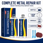 Metal Repair Glue For Steel Aluminum And Iron 2pcs 85ml Strong 85ml  2