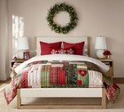 Pottery Barn Holiday Love Reversible Quilt F q