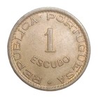 1965 Angola 1  Escudo Bronze Km 76 Portuguese Protectorate 