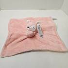 Carters Baby Fawn Deer Lovey Plush Pink White Sleepy Eyes Security Blanket New