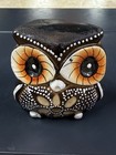 Vintage Hand Carved Wooden Owl 2 5 In Tall Wood Figurine Hand Painted Bird