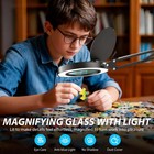Led Magnifying Desk Lamp 15x Glass Lens With Cover     Perfect For Crafts  Us