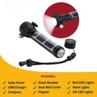 2 Pack Solar Tactical Flashlight 9 In 1 Emergency Survival Rechargeable Led