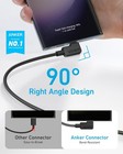 Anker Cable  2 Pack 6ft   Right Angle Usb A To C Braided Cable  Black 