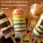 12-pack Cake Push Pop Containers With Tray For Homemade Desserts