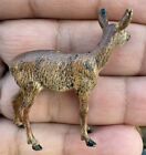 Small Antique Austrian Vienna Cold Painted Bronze Figure Of Fawn   Deer
