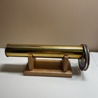 Vintage Janice Chesnik Kaleidoscope Koch 1988 Wood Stand Brass Spin Wheel 12
