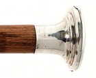 Antique 1890s Victorian Ladies Walking Stick W  Hidden Sterling Compact Handle