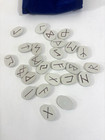 Norse Viking Elder Futhark Porcelain Rune Set With Bag And Blank Rune