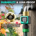 Digital Water Flow Meter For Garden Hose - Heavy Duty Brass Inlet - Lcd Screen -