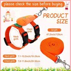 4sets Adjustable Bunny Rabbit Harness And Leash Set Small Pet Cute Vest Harness