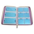 72 Slots Holographic Nail Plates Holder Case Stamping Templates Purple