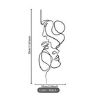 Metal Wall Art Minimalist Facial Line Wall Decor Abstract Iron Wall Sculpture Us