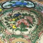 Famille Rose Medallion Antique Chinese Teacup Bowl 19th Century 4 75 Inch