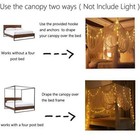 Comtelek Mosquito Net For Bed Canopy  Four Corner Post Curtains Bed Canopy