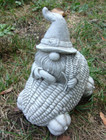Latex Concrete Gnome Mold Plastic Backup Cement Plaster Mould  6 lx5 w X6 h