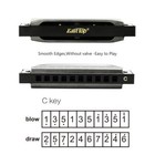 Easttop Harmonica Diatonic Blues Harmonica Key Of C 10 Holes Harp Mouth Organ Us