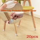 20pcs Silicon Chair Leg Floor Protectors Socks Table Feet Pad Floor Protectors_w