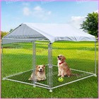 10x10ft   6 56x6 56ft Outdoor Dog Fence Metal Dog Kennel Cage Playpen With Cover