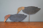 Antique Wooden Duck Decoy Signs Folk Art Folky Vintage Farm Yard Stake