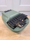 Vintage Stenograph Reporter Shorthand Machine W  Manual Olive Green Model Usa