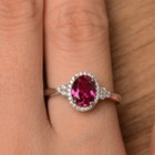 Romantic Wedding Jewelry Oval Cut Cubic Zircon 925 Silver Ring Sz 6-10