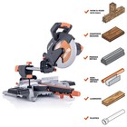 Evolution R255smsl  Sliding Miter Saw With 10 In  Multi-material Cutting Blade