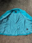 The Limited Teal Blue Single Button Blazer Jacket Size S Striped Lining Vibrant
