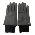 Furla - Black Leather Wool Women s Gloves