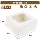 Moretoes 32pk 10x10x5  Cake Boxes W  Window - Bakery  Pie  Donut Containers