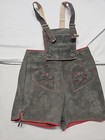 Vtg German Lederhosen Authentic Suede Leather Oktoberfest Heart Baby Toddler