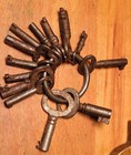Lot Of 13 Vintage Barrel Keys Miniature Key Cabinet Lock