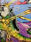 Vintage 1988 Tyco Dino Riders 14 5 x11 5  Frame Tray Puzzle Rare Htf Golden 80s