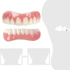 Silicone False Teeth Upper   Lower Smile Dental Veneers Dentures False Tooth  