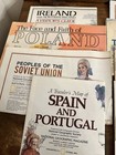 Vintage 1970s-1980 National Geographic Maps Europe Spain Italy Irelandpoland Lot