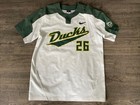 Authentic Game Worn Oregon Ducks Baseball Pullover Jersey L Nike Rare Pac 12