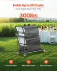 Folding Chair Rack Cart For 25 Chairs Of 300 Lbs L-shape Vertical