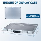  Card Show Display Case Aluminum Portable Trade Show Display Case Silver 3pc
