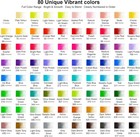 80 Colored Pencils  Soft Core Color Pencil Set For Adult Coloring Books Artist  