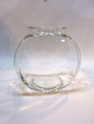 Vintage Clear Heavy 3 Lbs 1 Gal Clear Glass 8 5  Gold Fish Bowl Plant Terrarium