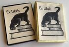 Vintage Antioch Ex Libris Gummed Bookplate Cat On Books Nos 50 Plates Usa